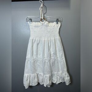 Coastal Cowgirl Beachy Boho White Linen Dress